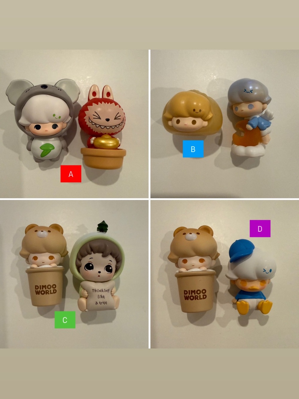 POP BEAN bundle - Dimoo koala, Dimoo bubble tea, Inosoul
